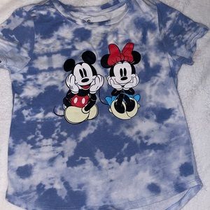 Blue tie dye Mickey Mouse tee shirt:))